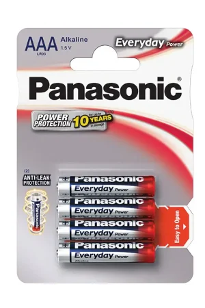 Lot de 4 piles LR3 blister 'Everyday Power' Bon Plan